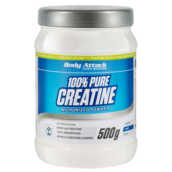 کراتین بادی اتک body attack 100 Pure creatine  نیم کیلویی